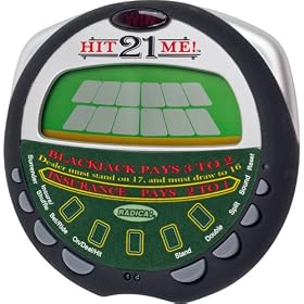 Click here to buy Hit Me 21 Electronic Card Game Black by Radica.