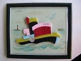 Vintage Child Guidance TUGBOAT Magnetic Puzzle Plaque