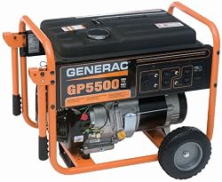 Generac 5939 GP5500 6 875 Watt 389cc OHV Portable Gas Powered Generator discounted