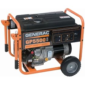 Generac 5736 GP Series GP5500 6,875 Watt 389cc OHV Portable Gas Powered Generator (Non-CARB Compliant)
