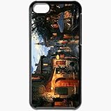 Protective Case Back Cover For iPhone 5C Case Eugene Lushpin Painting Lushpin Evening Street European Black