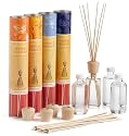 Stick Scents 4-Count Variety Pack Reed Diffusers (Sea Petals, Orange Blossom English Garden And Morning Dew), 4-Ounce Packages