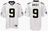 Drew Brees Jersey: Reebok White Replica #9 New Orleans Saints Jersey - Large