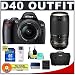 Nikon D40 Digital SLR Camera with 18-55mm f/3.5-5.6G ED II AF-S DX Lens and Nikon AF-S 70-300mm f/4.5-5.6 G ED-IF AF-S VR Zoom-Nikkor Lens + 4GB SecureDigital (SD) Card