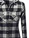 Women's Super Soft Plaid Checker Detachable Hoodie Flannel