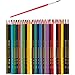 Artist Grade Watercolor Pencils, Set of 48 Vibrant Colors | Great for Reducing Stress l Recycled Wood Casings & Soft Cores In Sturdy Triangular Tin with Bonus Brush | Ideal for Coloring Books