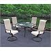 Atlantic Outdoor AB-S02S/48R-SG Five Piece Swivel Rocker Dining Set