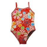 Carters Watch The Wear - Girls Floral 1 Piece Bathing Suit, Red, Multi