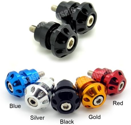 MIT Motors - BLACK - 8mm Universal Swingarm Spools - HONDA CBR F1 F2 F3 F4 F4i 600 900 929 954 1000 RR, RVT 1000 RC51 SP1 SP2, DUCATI 749 999 1098