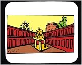 Decorated Mouse Pad with geographical, historical, Indonesia, building, construction, place