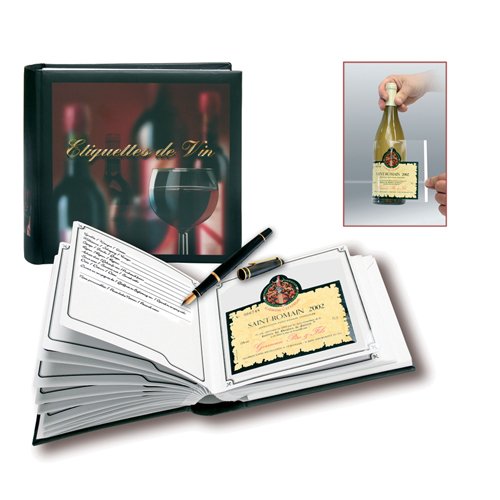 SAFE WEINPRÄSENTE WEINETIKETTENALBUM 60 SEITEN NR. 7595 - 30 transparente Selbstklebe-Folien, mit denen die Weinetiketten von den Flaschen abgelöst und direkt in das Album geklebt werden - Neben dem Etikett können Daten, Informationen und Erinnerungen eingetragen werden im Geschenkkarton IDEAL FÜR WEINETIKETTEN & WEINFLASCHEN & PORTWEIN & SCHNAPSFASCHEN & SPIRITOSEN. EIN MUß FÜR DEN WEINKENNER UND SOMMELIER. Ihre Gäste werden staunen ... Momente zum genießen ?