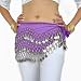 HOTER® Chiffon Dangling Silver Coins Belly Dance Hip Scarf, Vogue Style