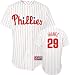 Raul Ibanez Jersey: Adult 2009 Majestic Home Pinstripe Replica #29 Philadelphia Phillies Jersey - Small