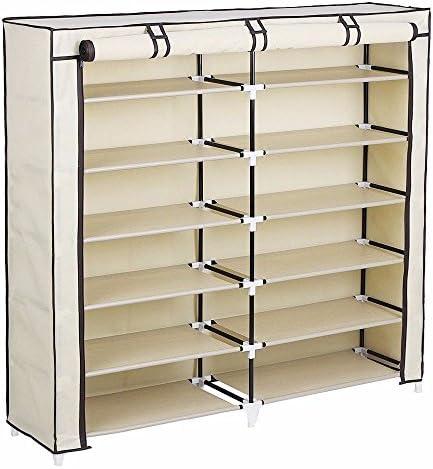 6 Tiers 12 Lattices Shoe Rack Shelf Storage Closet Organizer Cabinet Beige