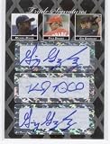 2006 Just Minors Triple Signatures 213 Kyle Drabek Gio Gonzalez / Michael Bourn - Philadelphia Phillies (Pre - Rookie - Autographed - Serial #D To 3 - Baseball Cards)