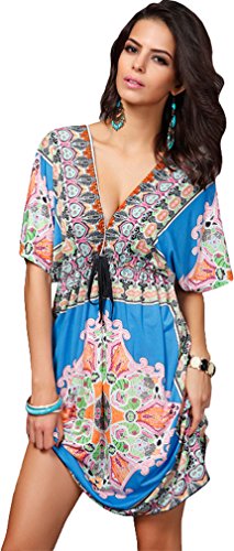 Andyshi Women's Bohemia Sexy Summer Hot Deep V-neck Loose Beachwear Cover up