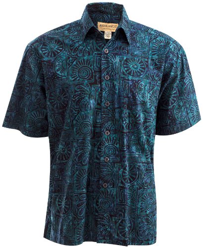 Indo Sapphire Tropical Cotton Shirt By Johari West