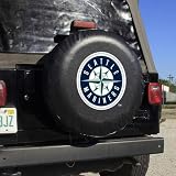 MLB Seattle Mariners Black Logo Tire Cover