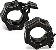Olympic Barbell Collar, Dreapark  2" ABS Barbells Locking Collars Clamp with Quick Release (1 Pair, Black)