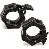 Olympic Barbell Collar, Dreapark  2" ABS Barbells Locking Collars Clamp with Quick Release (1 Pair, Black)