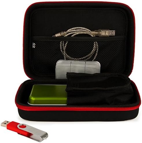 Harlin Hardshell Case for G-Technology, G-Drive Mobile in Black with a Red trim+ Red 4GB USB