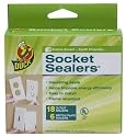 Duck Brand 1285359 Socket Sealers Variety Pack, 18 Outlet Sealers and 6 Switch Plates, White