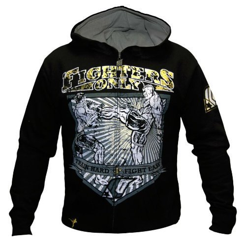 Official Fighters Only Men's The 'Kick' Hoodie / Top ~ MMA/UFC Specialists ~ Train Hard / Fight Easy