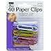 Charles Leonard Clips - Paper - Jumbo Gem, Vinyl Coated - 40/Card, 80050