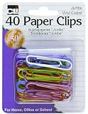 51zHq7Hq0bL. SL160  Charles Leonard Clips   Paper   Jumbo Gem, Vinyl Coated   40/Card, 80050