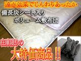 備長炭シート入りボリューム敷布団 ダブル ベージュ
