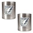 Tampa Bay Lightning NHL 2pc Stainless Steel Can Holder Set- Primary Logo by Great American Products