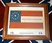 Framed, Confederate Civil War Flag....1st Texas Rangers Cavalry