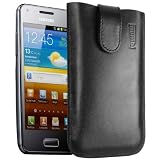 mumbi ECHT Ledertasche Samsung Galaxy S Advance Tasche (Lasche mit R�ckzugfunktion) schwarzvon "mumbi"