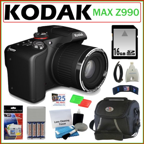 Best Price Kodak EasyShare Max Z990 12.0 MP Digital Camera with 30x Optical Zoom and 3.0-Inch LCD + 16GB Accessory Kit