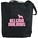 Canvas Tote Bag Black  Retro Belgian Malinois  Dog