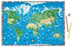 Illustrierte Weltkarte f�r Kinder und...