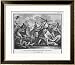 Pyrrhus King of Epirus Invading Italy is Defeated by Dentatus at Beneventumm Styles Framed Art Poster Print by Augustyn Mirys, 30x25