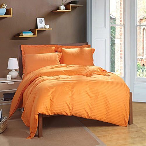 200TC [More colors] Simple Pure cotton pure color [A family of four](1Duvet cover 1Flat sheets 2Pillow)-G Full