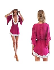 Chiffon Lace Sheer Wrap Tunic/Mini Dress 