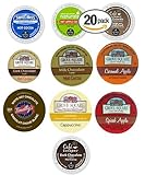20-count Single Serve Brewer Cups for Keurig Compatible Brewers Cocoa Chocolate and Cider Variety Pack 10 Different Flavors Featuring Green Mountain Apple Cider, Grove Square Caramel Apple Cider, Grove Square Spiced Apple Cider, Cafe Escapes Milk Chocolate, Cafe Escapes Dark Chocolate, Swiss Miss Hot Cocoa, Grove Square Milk Chocolate, Grove Square Dark Chocolate, Grove Square Salted Caramel Cocoa, and Timothy's White Hot Chocolate Cups