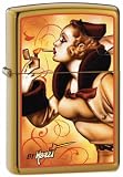Custom Zippo Lighter Mazzi Windy Girl Harvest Bronze FREE ENGRAVING