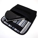 suono ハンドメイド PSP go ファブリックケース（ブラック・グレーストライプ）の画像