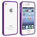 For Apple® iPhone® 4/4S Bumper TPU Case , Purple Shinny