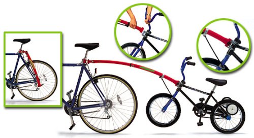 Trail Gator Bicycle Tow Bar in Black  Red  or Blue