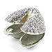 Objet D'Art Release #66 "Fortunate" Chinese Fortune Cookie Handmade Jeweled Metal & Silver-plate Trinket Box_s-3