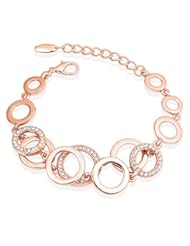 Jewelry: Fancydeli? Mothers Day Gifts "Love Under the Stars" Fashion Jewelry Rose Gold Plated Women Circle Bracelet with Austrian Crystals Best Gift for Mom Mother Women - Fancydeli
