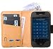 Manhattan Geldbörse aus Leder Etui für iPhone 4G/4S schwarz/braun Manhattan Geldbörse aus Leder Etui für iPhone 4G/4S schwarz/braun