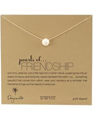 Dogeared "Pearls of . . . Friendship" Gold-Plated Silver Large Pearl Necklace, 18"