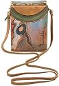 Anuschka Mini Sling Organizer-Abstract Twilight Leather Handbags