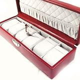 Coffret Cuir "Munich" Rouge 6 montres